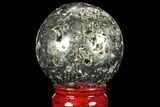 Polished Pyrite Sphere - Peru #98006-1
